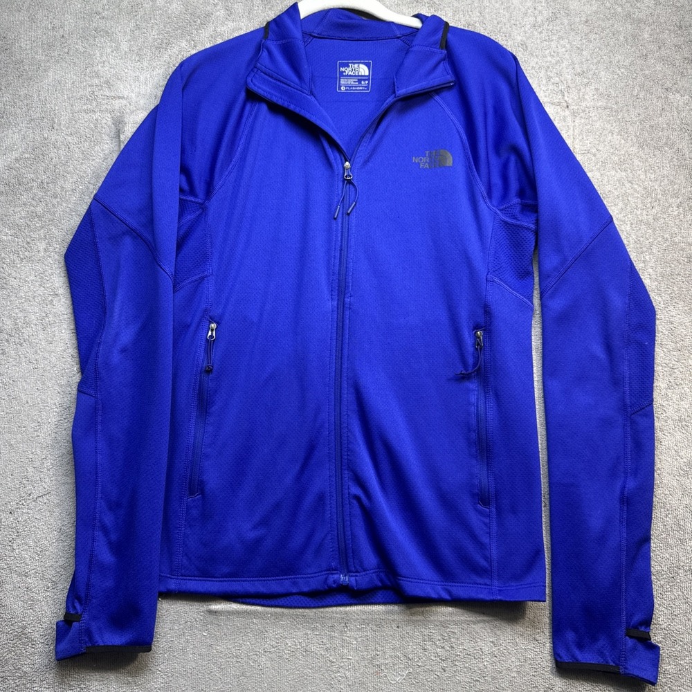 The North Face FlashDry Men's Blue Full Zip‎ Lightweight Jacket Size Small